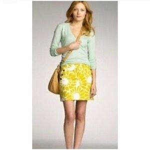 J‎ Crew Mod Floral Skirt Sz 0